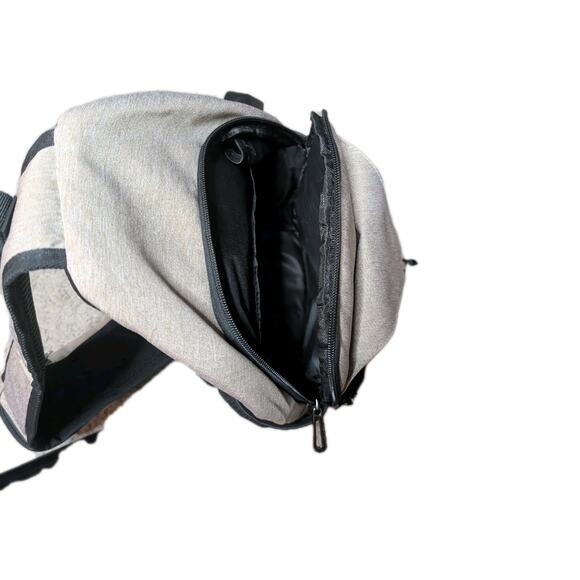 MOSISO Tan Sling Bag With Front Square Pockets And USB Charging Port - Picture 6 of 13